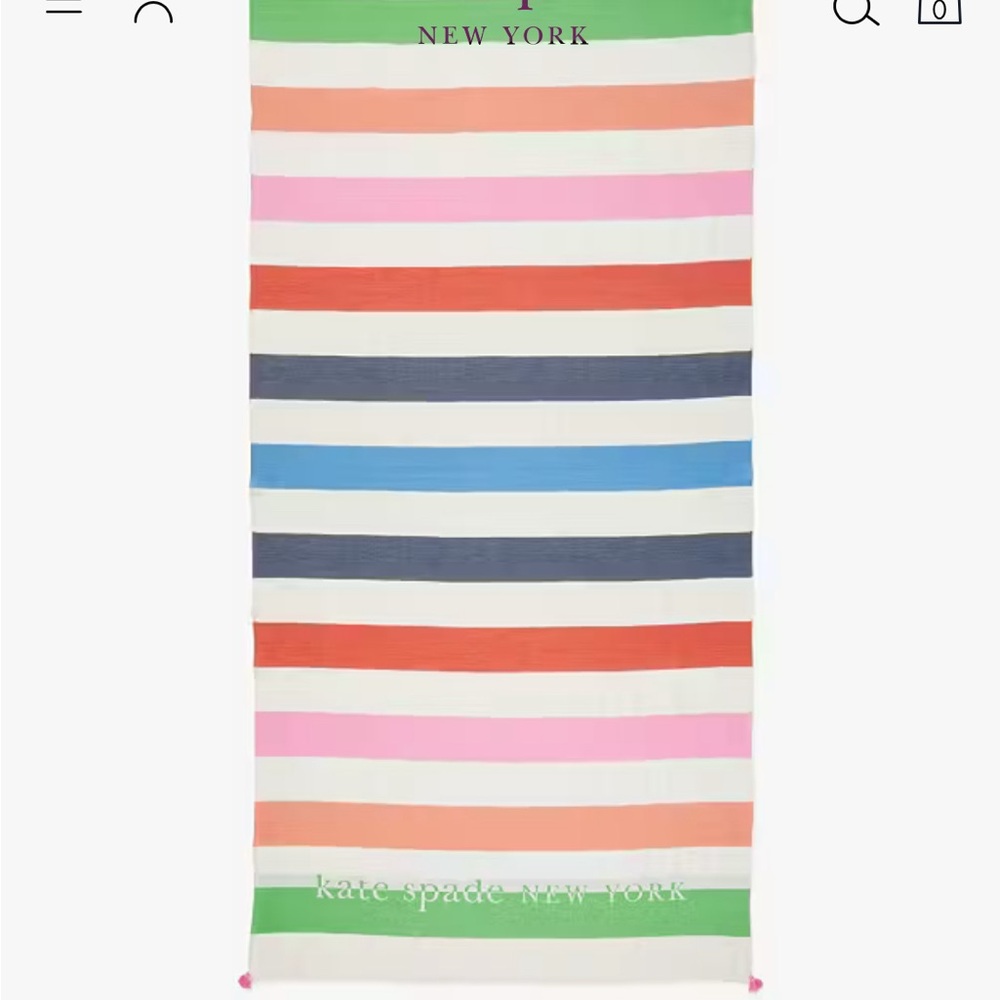 Kate Spade Multicolor Striped Scarf sold out on website - Picture 3 of 8